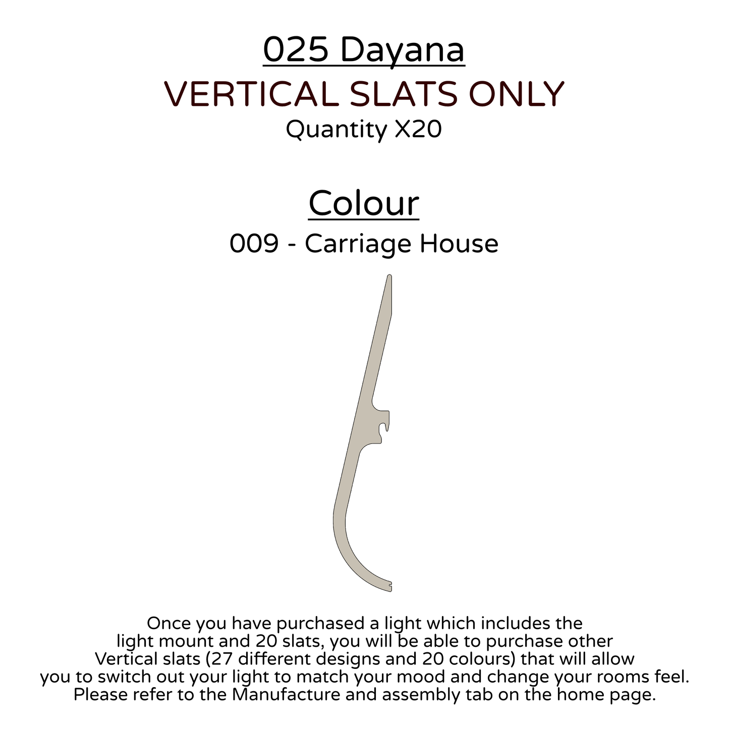 Ceiling Light - Vertical Slats - 025 Dayana