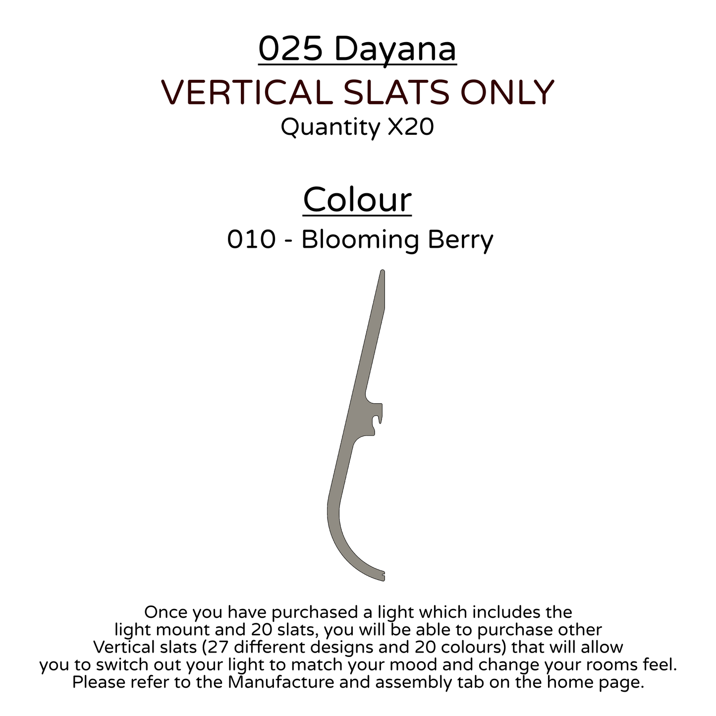 Ceiling Light - Vertical Slats - 025 Dayana