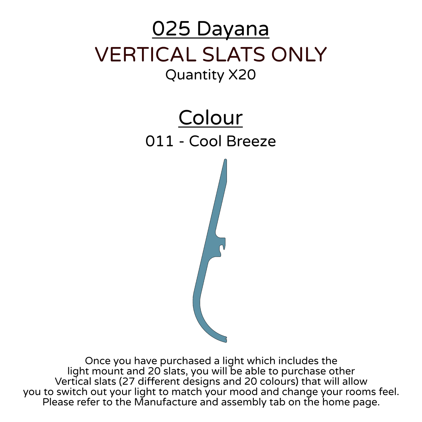 Ceiling Light - Vertical Slats - 025 Dayana