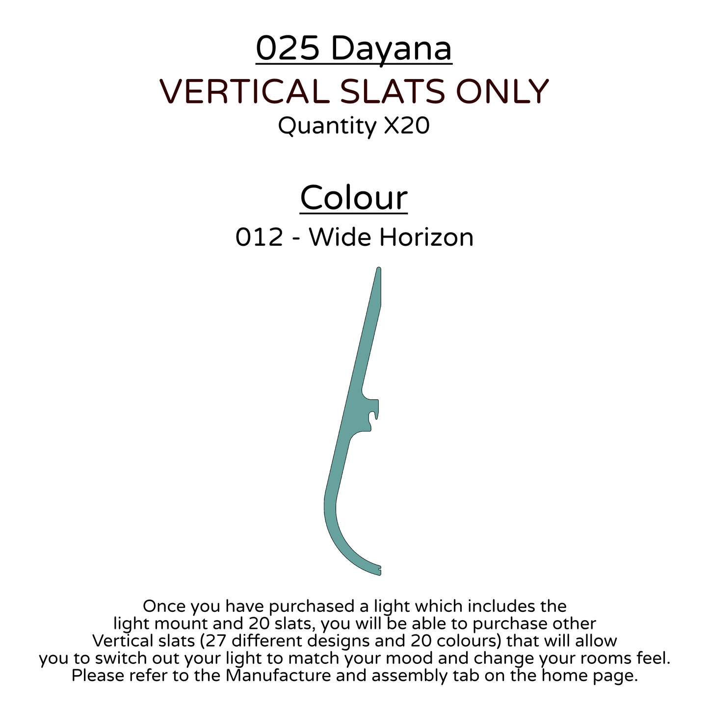 Ceiling Light - Vertical Slats - 025 Dayana