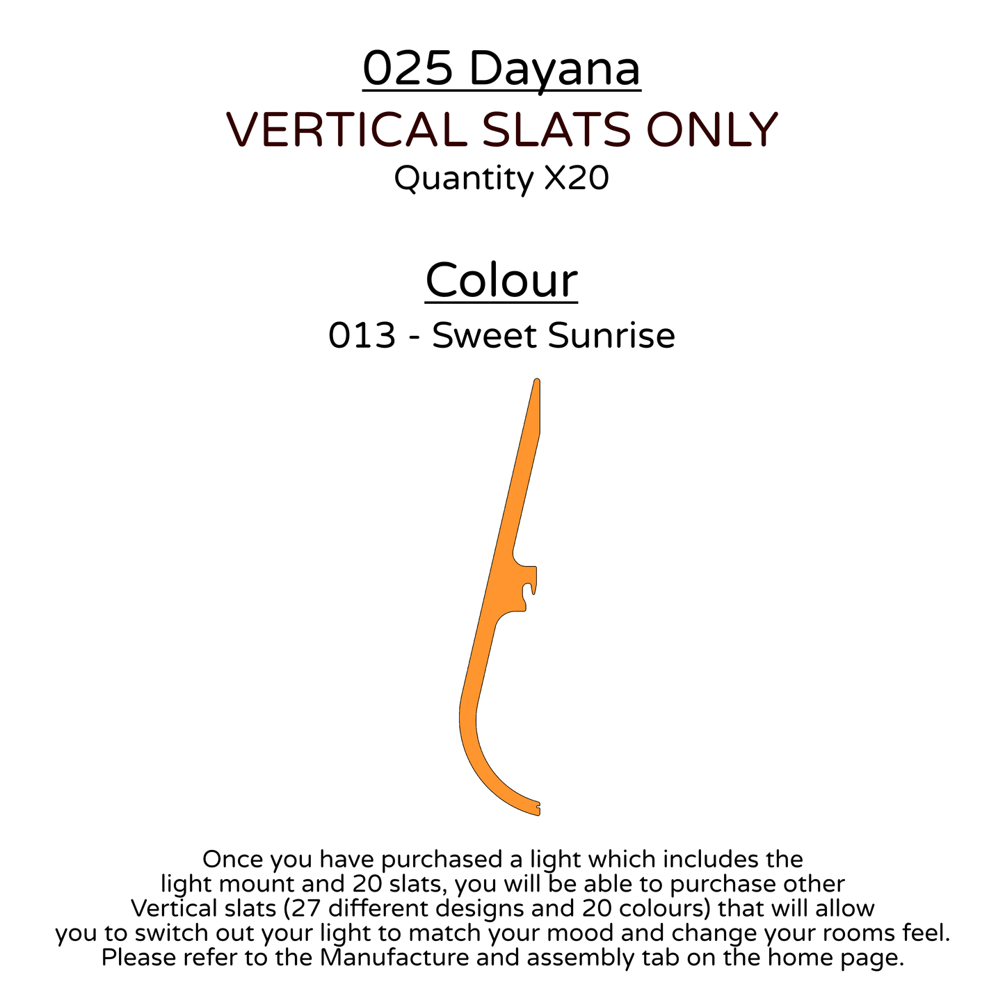 Ceiling Light - Vertical Slats - 025 Dayana