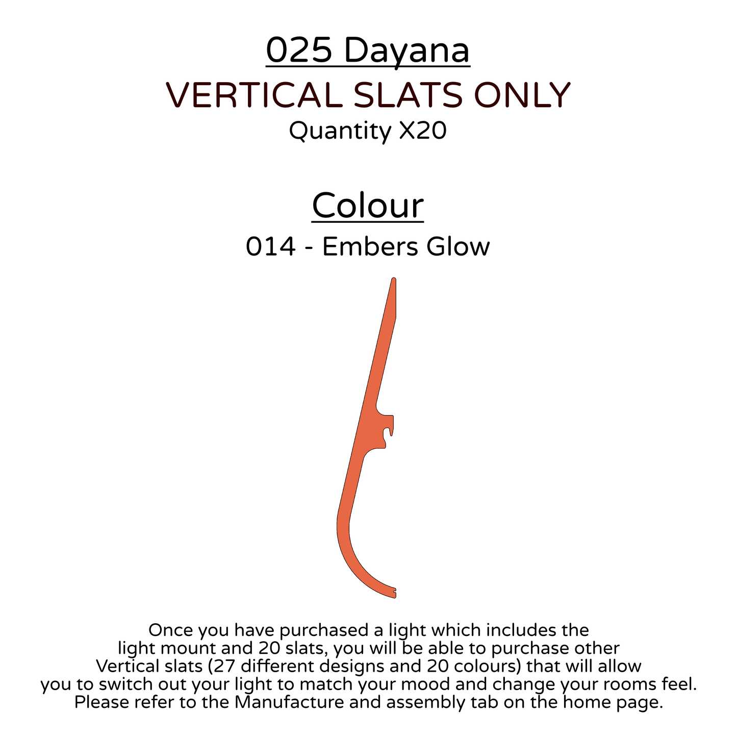 Ceiling Light - Vertical Slats - 025 Dayana