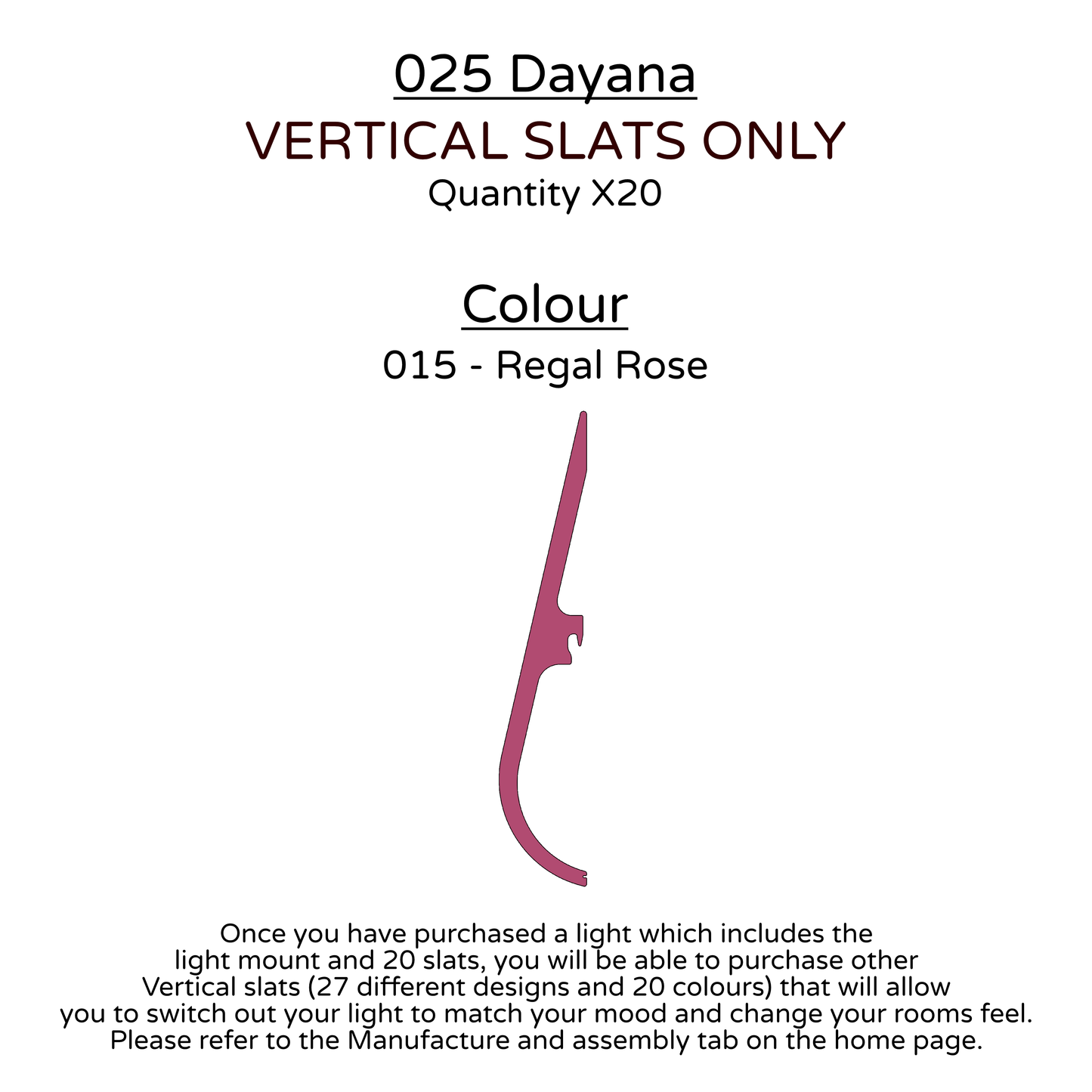 Ceiling Light - Vertical Slats - 025 Dayana