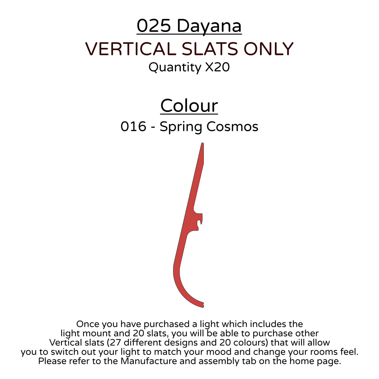 Ceiling Light - Vertical Slats - 025 Dayana