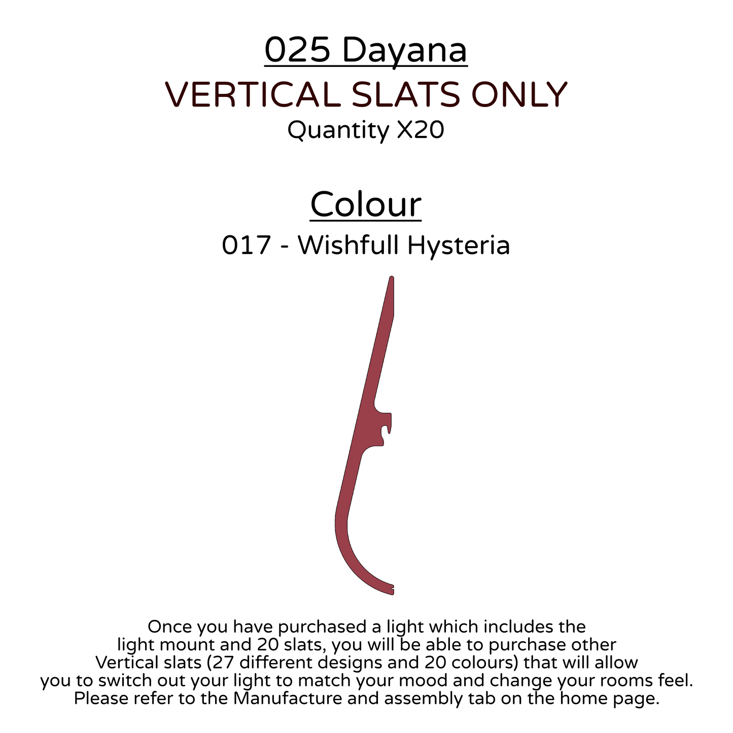 Ceiling Light - Vertical Slats - 025 Dayana