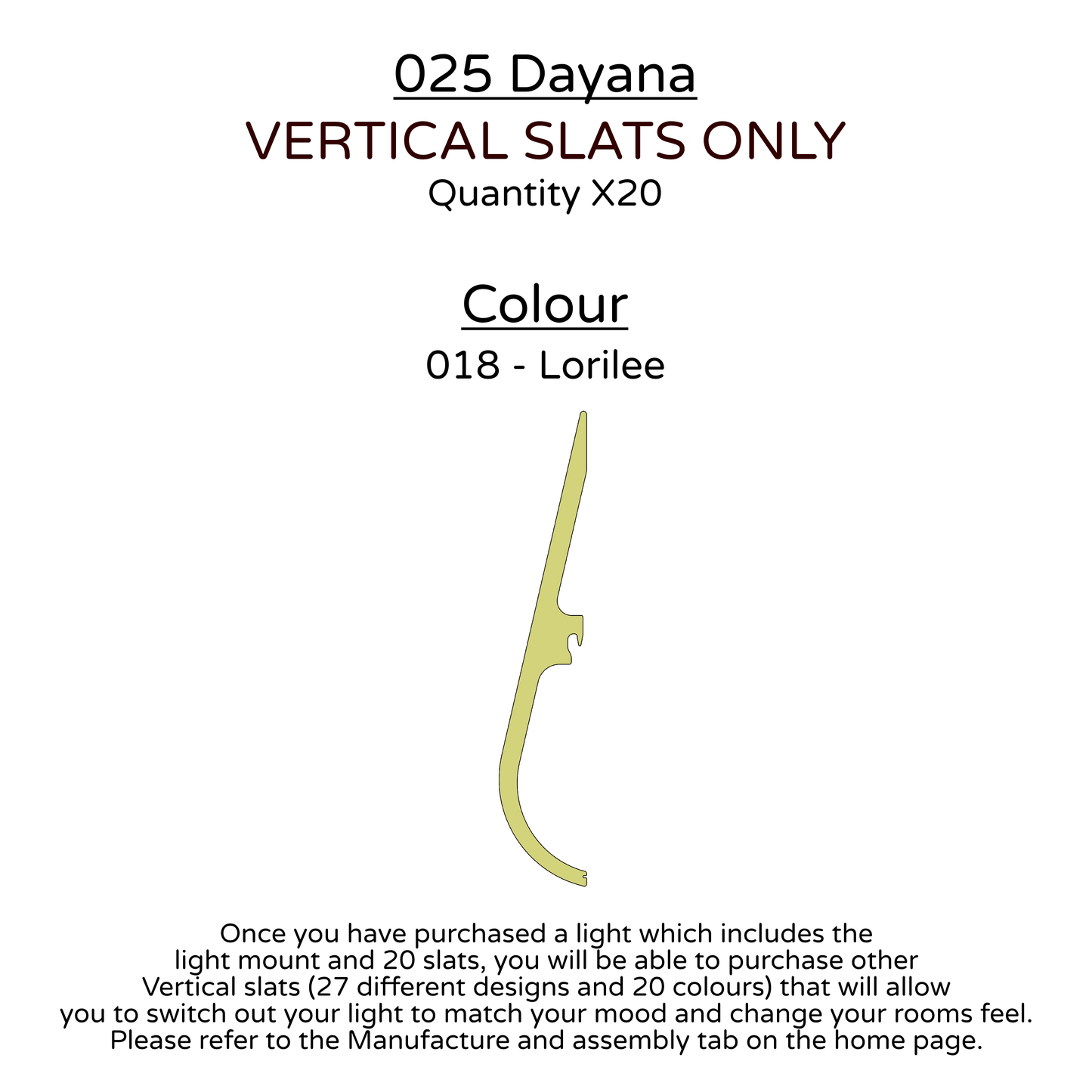 Ceiling Light - Vertical Slats - 025 Dayana