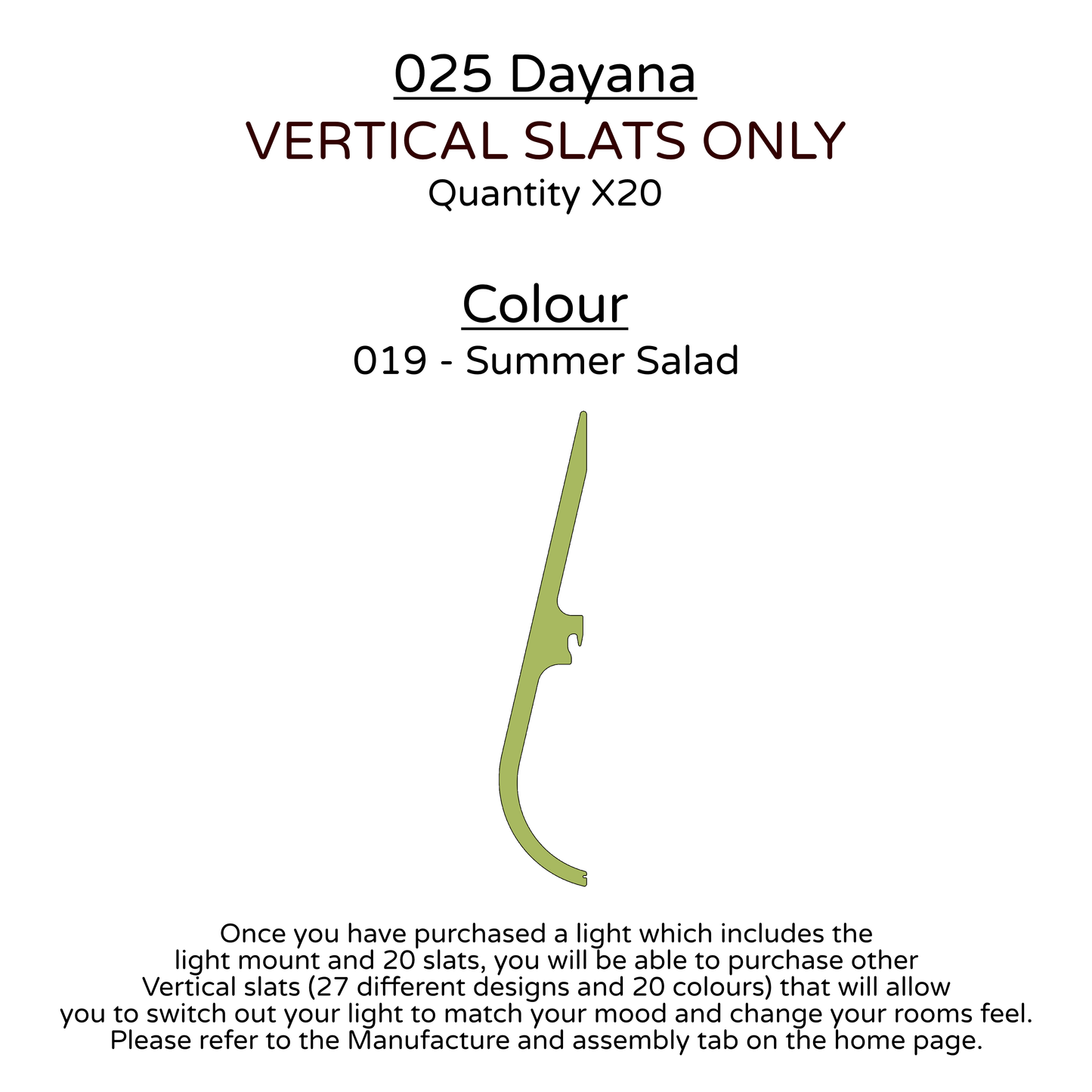 Ceiling Light - Vertical Slats - 025 Dayana