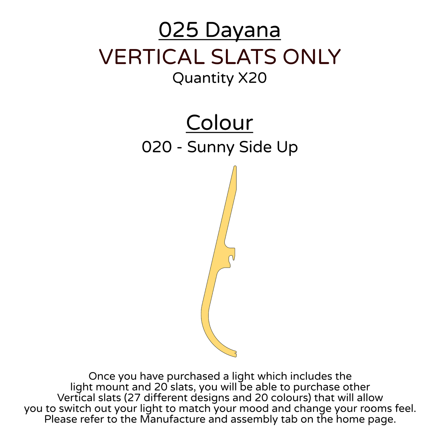 Ceiling Light - Vertical Slats - 025 Dayana