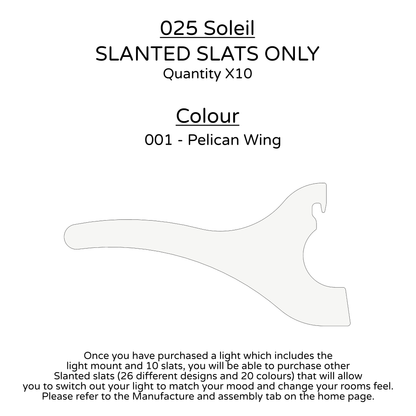 Ceiling Light - Slanted Slats - 025 Soleil