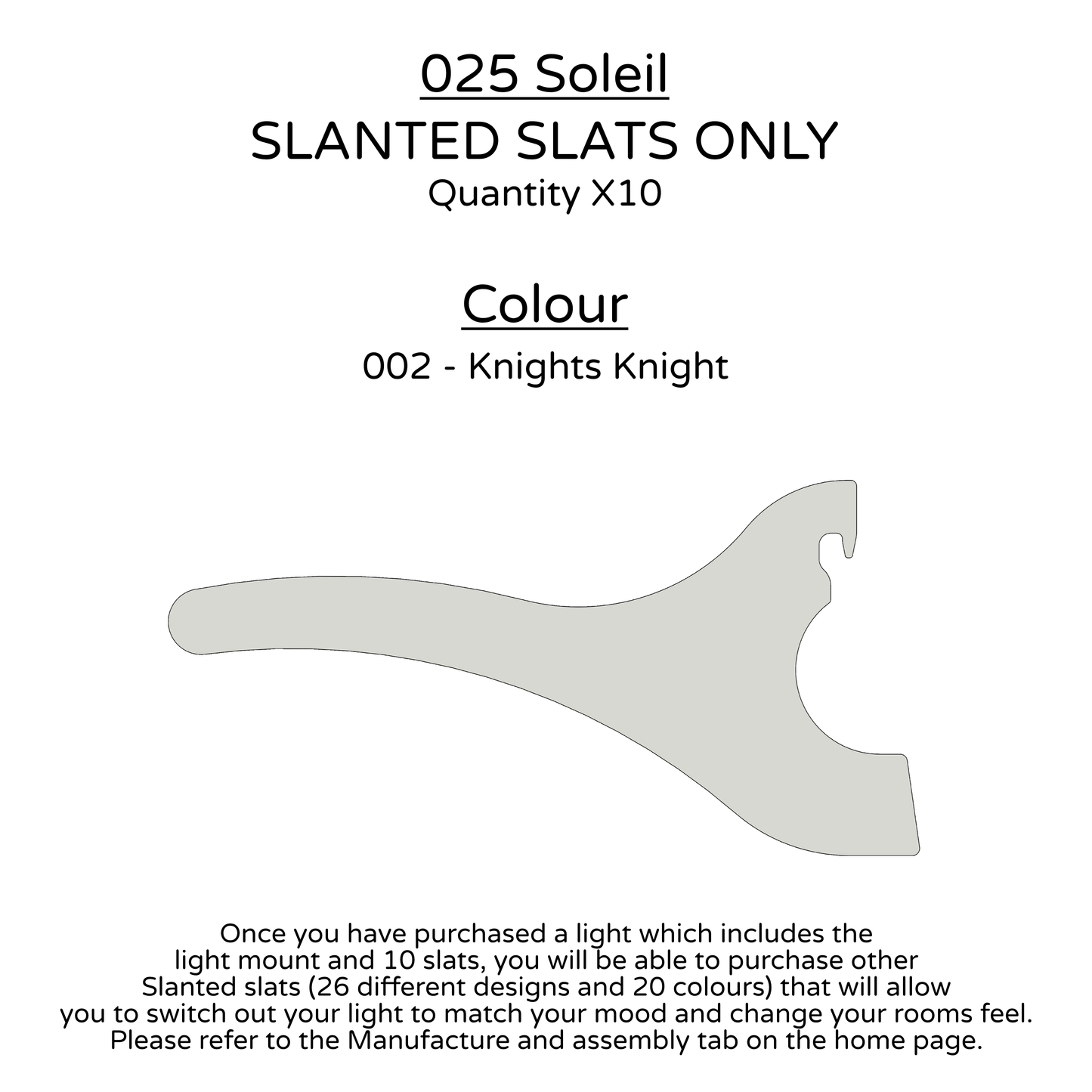 Ceiling Light - Slanted Slats - 025 Soleil