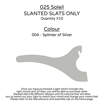 Ceiling Light - Slanted Slats - 025 Soleil