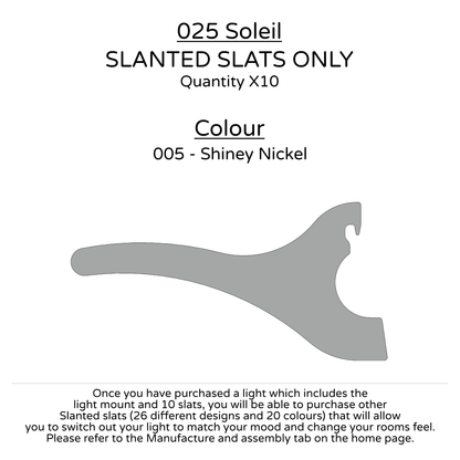 Ceiling Light - Slanted Slats - 025 Soleil