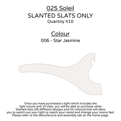 Ceiling Light - Slanted Slats - 025 Soleil