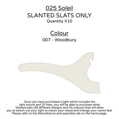 Ceiling Light - Slanted Slats - 025 Soleil