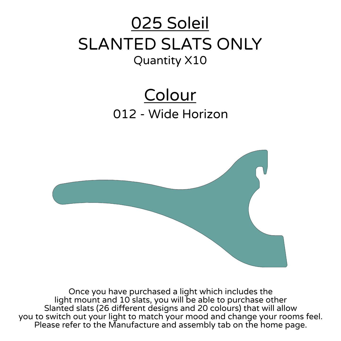 Ceiling Light - Slanted Slats - 025 Soleil