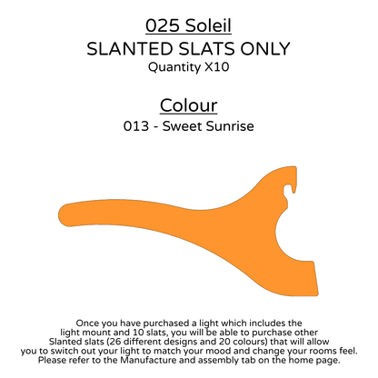 Ceiling Light - Slanted Slats - 025 Soleil