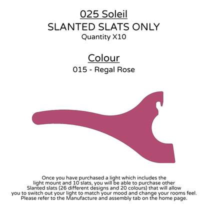 Ceiling Light - Slanted Slats - 025 Soleil