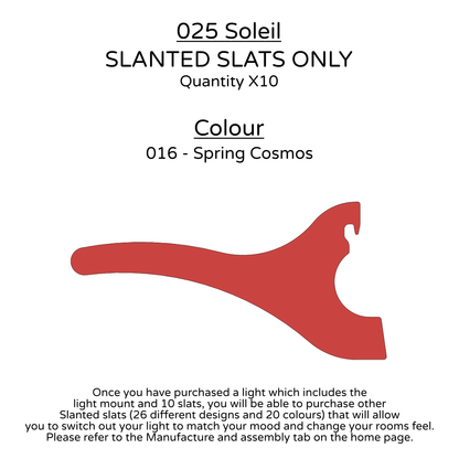 Ceiling Light - Slanted Slats - 025 Soleil
