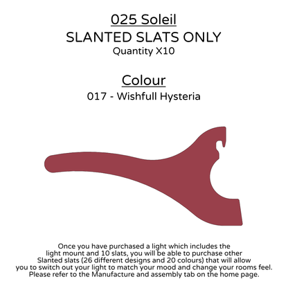 Ceiling Light - Slanted Slats - 025 Soleil