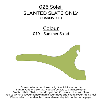 Ceiling Light - Slanted Slats - 025 Soleil