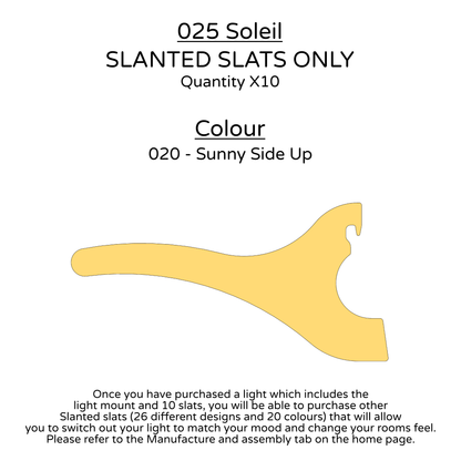 Ceiling Light - Slanted Slats - 025 Soleil