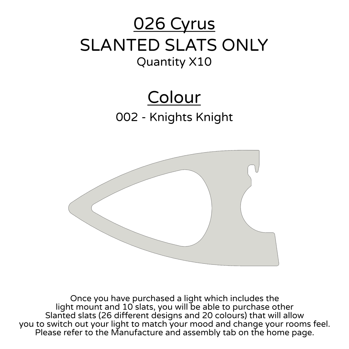 Ceiling Light - Slanted Slats - 026 Cyrus