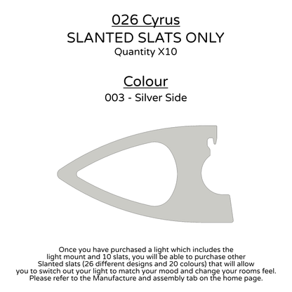 Ceiling Light - Slanted Slats - 026 Cyrus