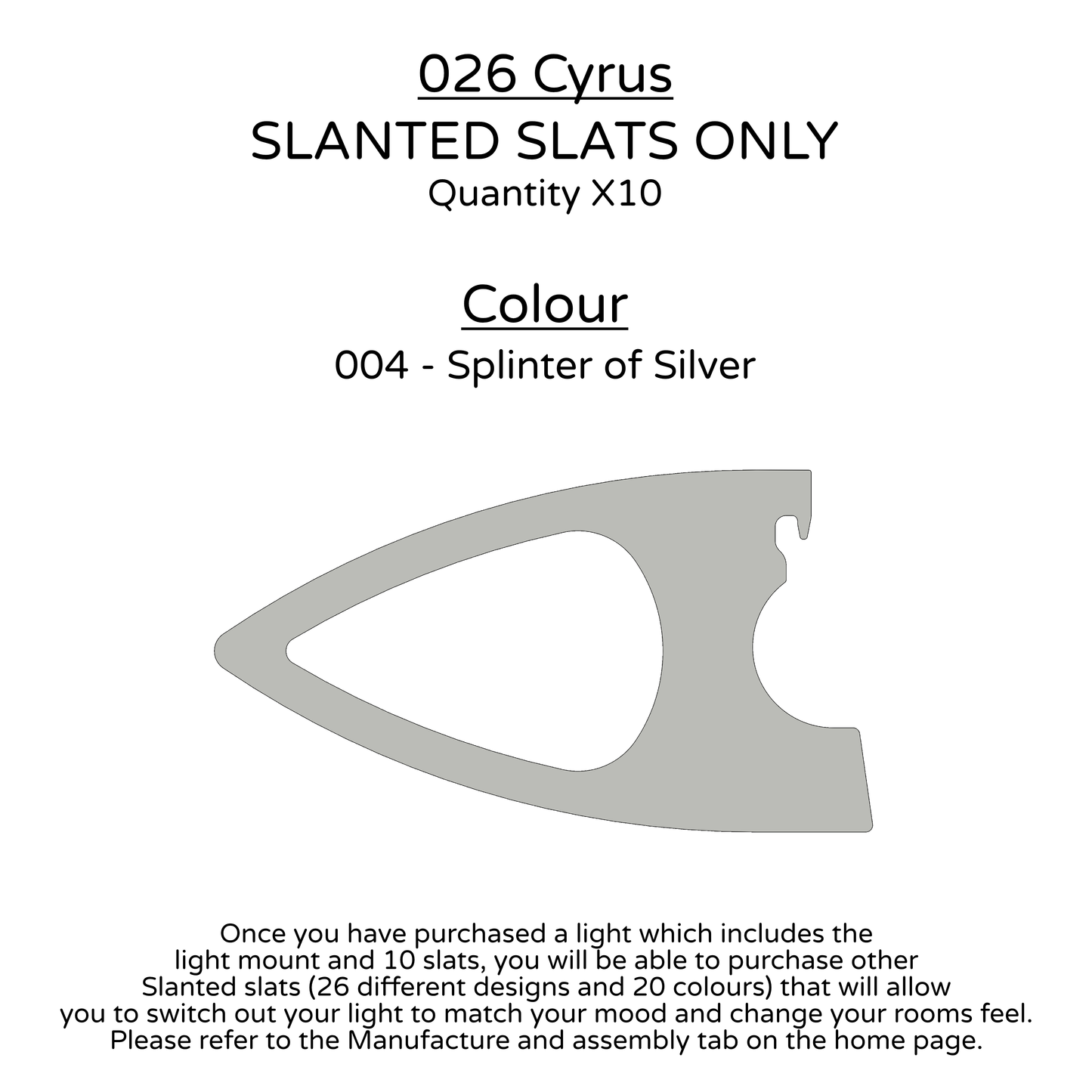 Ceiling Light - Slanted Slats - 026 Cyrus