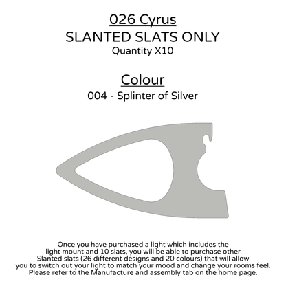 Ceiling Light - Slanted Slats - 026 Cyrus