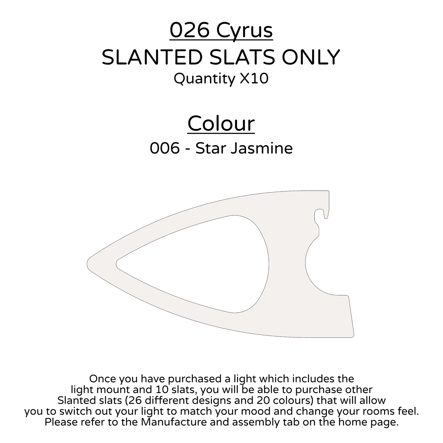 Ceiling Light - Slanted Slats - 026 Cyrus