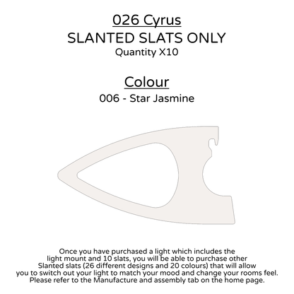 Ceiling Light - Slanted Slats - 026 Cyrus