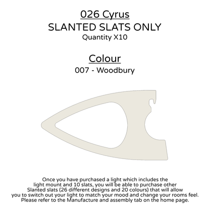 Ceiling Light - Slanted Slats - 026 Cyrus