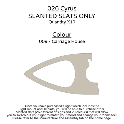 Ceiling Light - Slanted Slats - 026 Cyrus