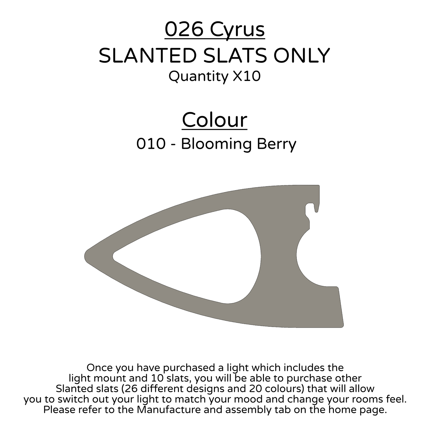 Ceiling Light - Slanted Slats - 026 Cyrus