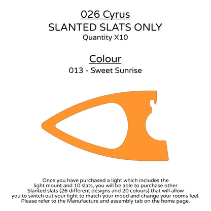Ceiling Light - Slanted Slats - 026 Cyrus