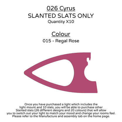 Ceiling Light - Slanted Slats - 026 Cyrus