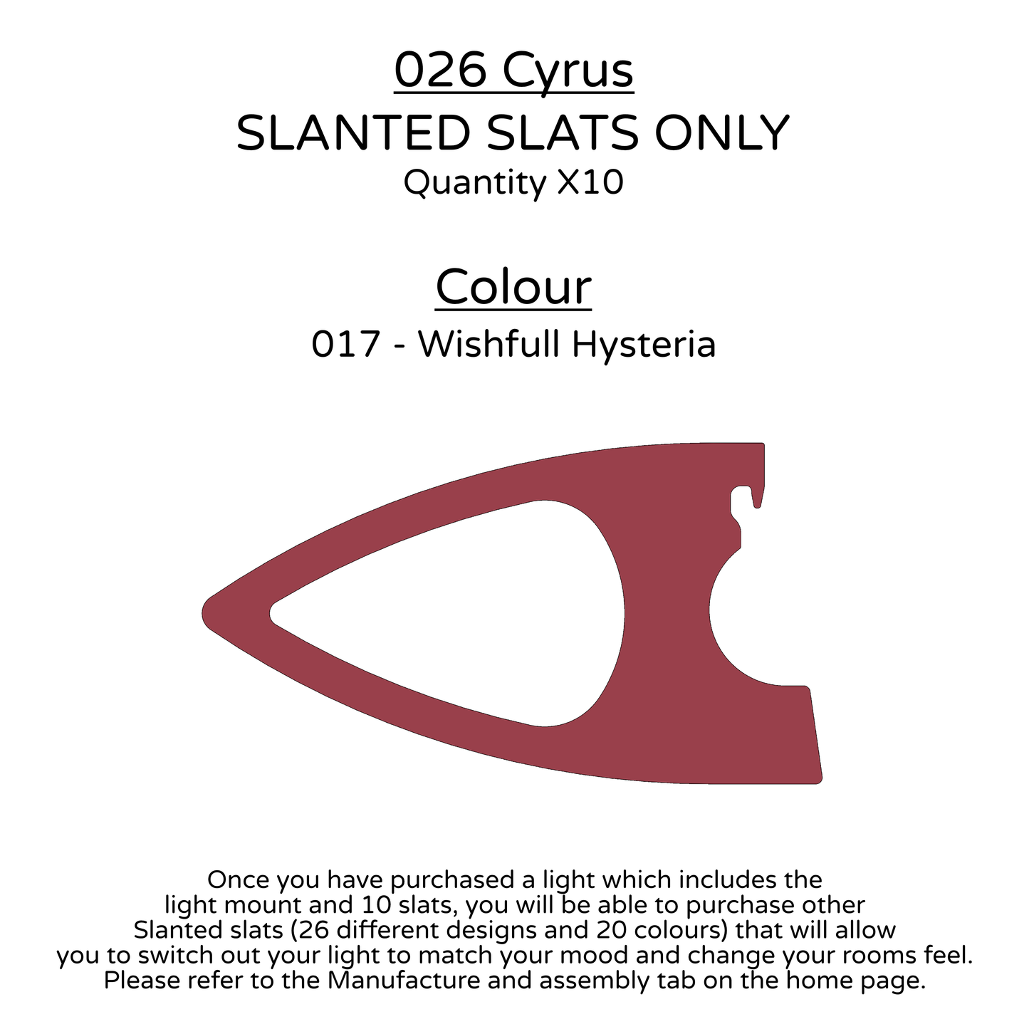 Ceiling Light - Slanted Slats - 026 Cyrus