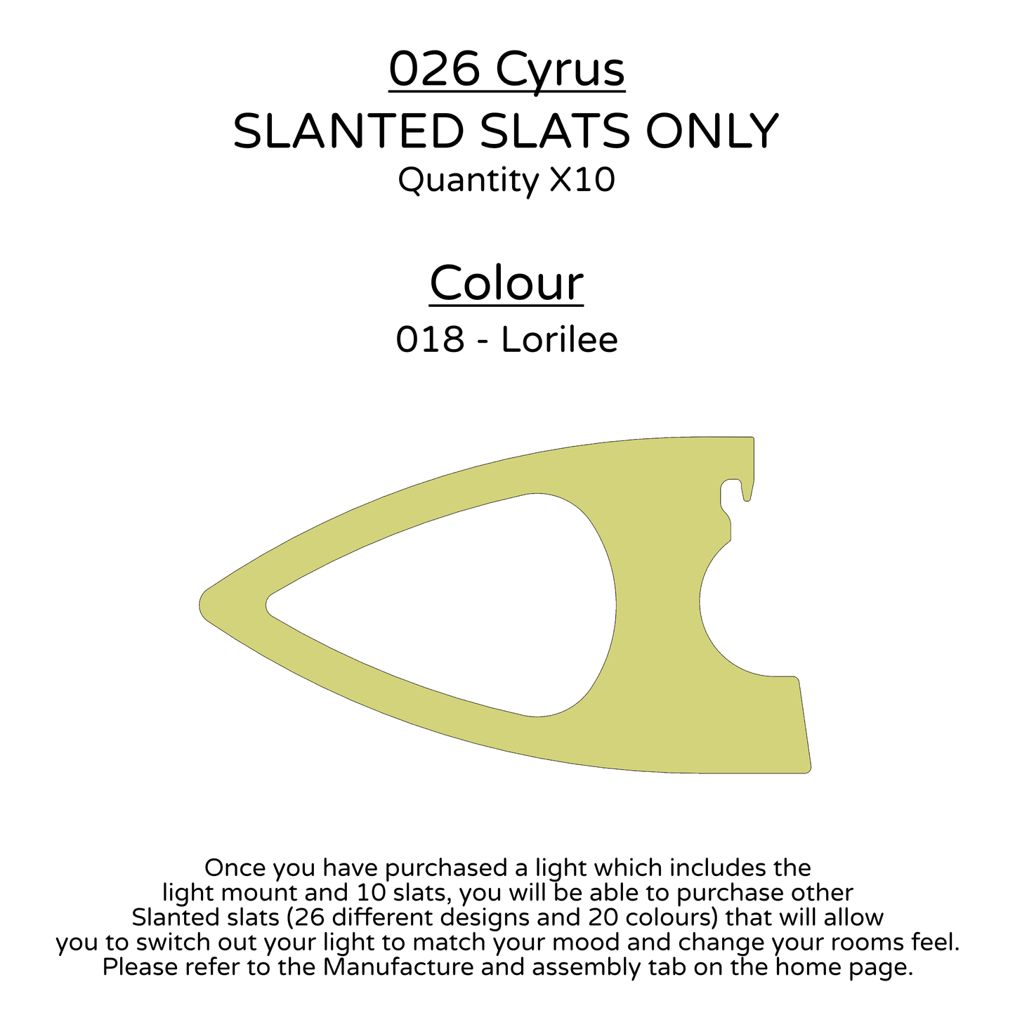 Ceiling Light - Slanted Slats - 026 Cyrus