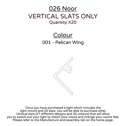 Ceiling Light - Vertical Slats - 026 Noor