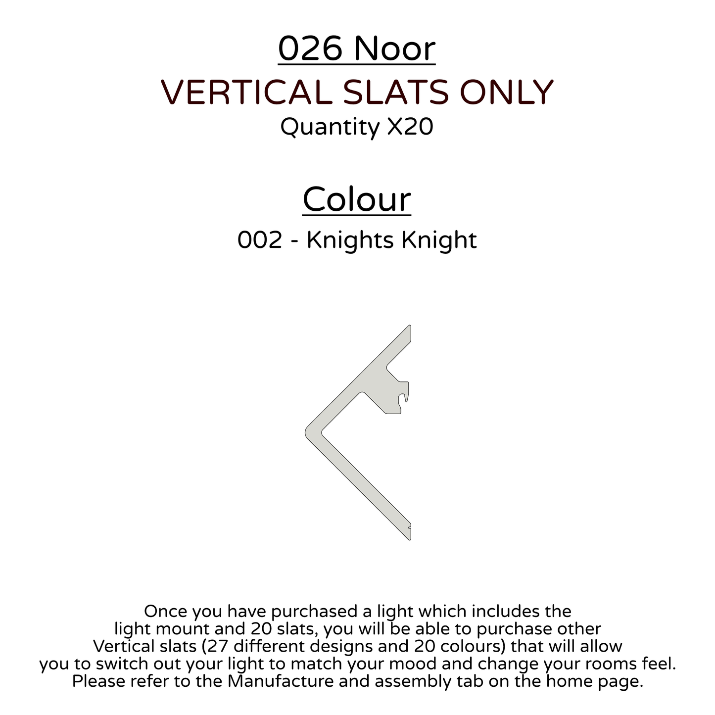 Ceiling Light - Vertical Slats - 026 Noor