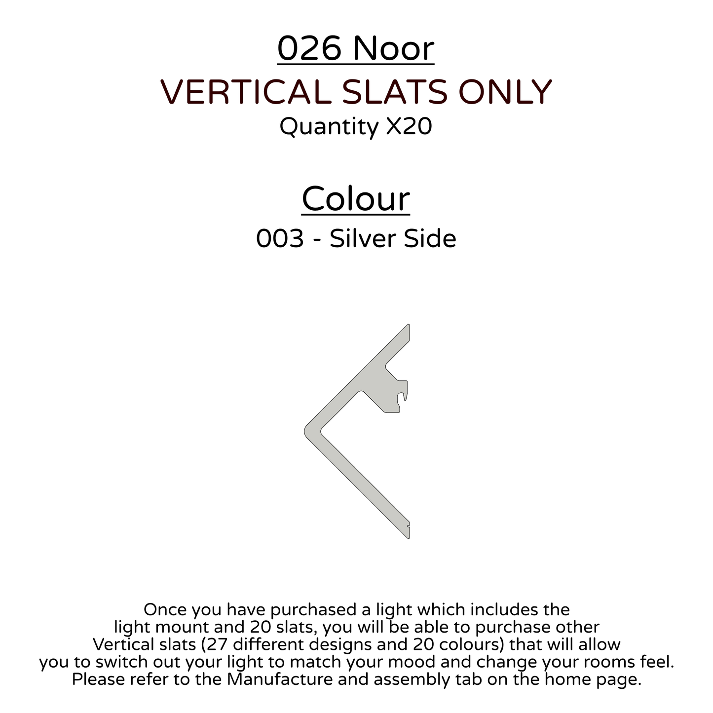 Ceiling Light - Vertical Slats - 026 Noor