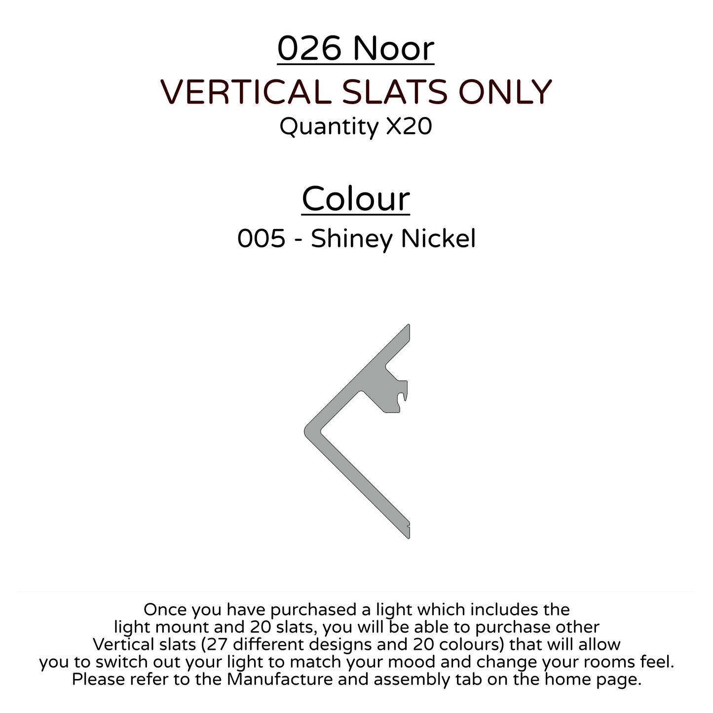 Ceiling Light - Vertical Slats - 026 Noor