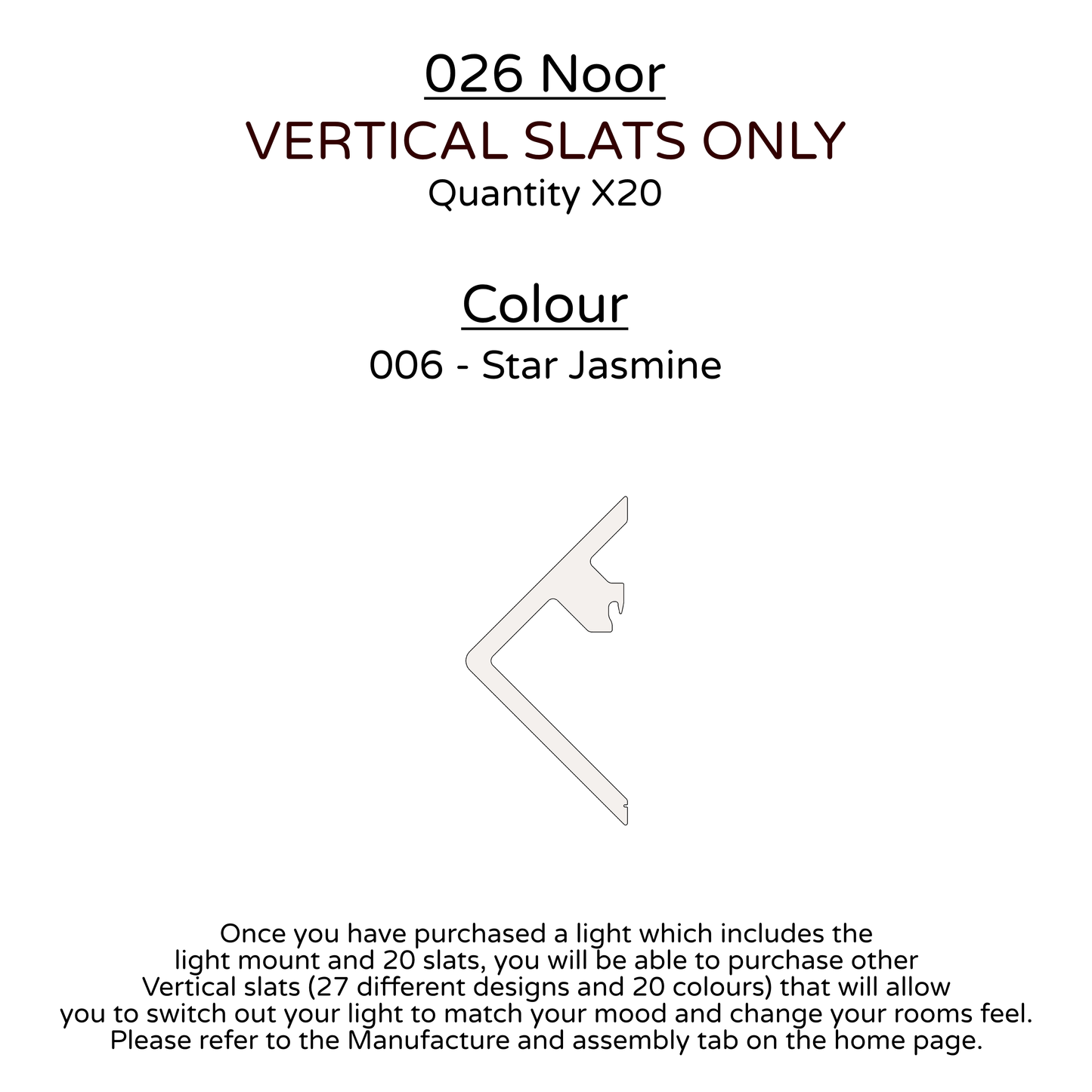 Ceiling Light - Vertical Slats - 026 Noor