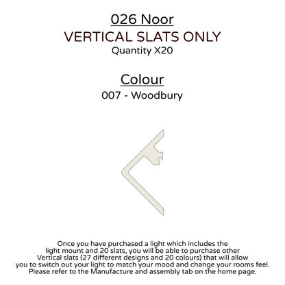 Ceiling Light - Vertical Slats - 026 Noor