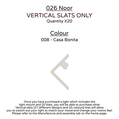 Ceiling Light - Vertical Slats - 026 Noor