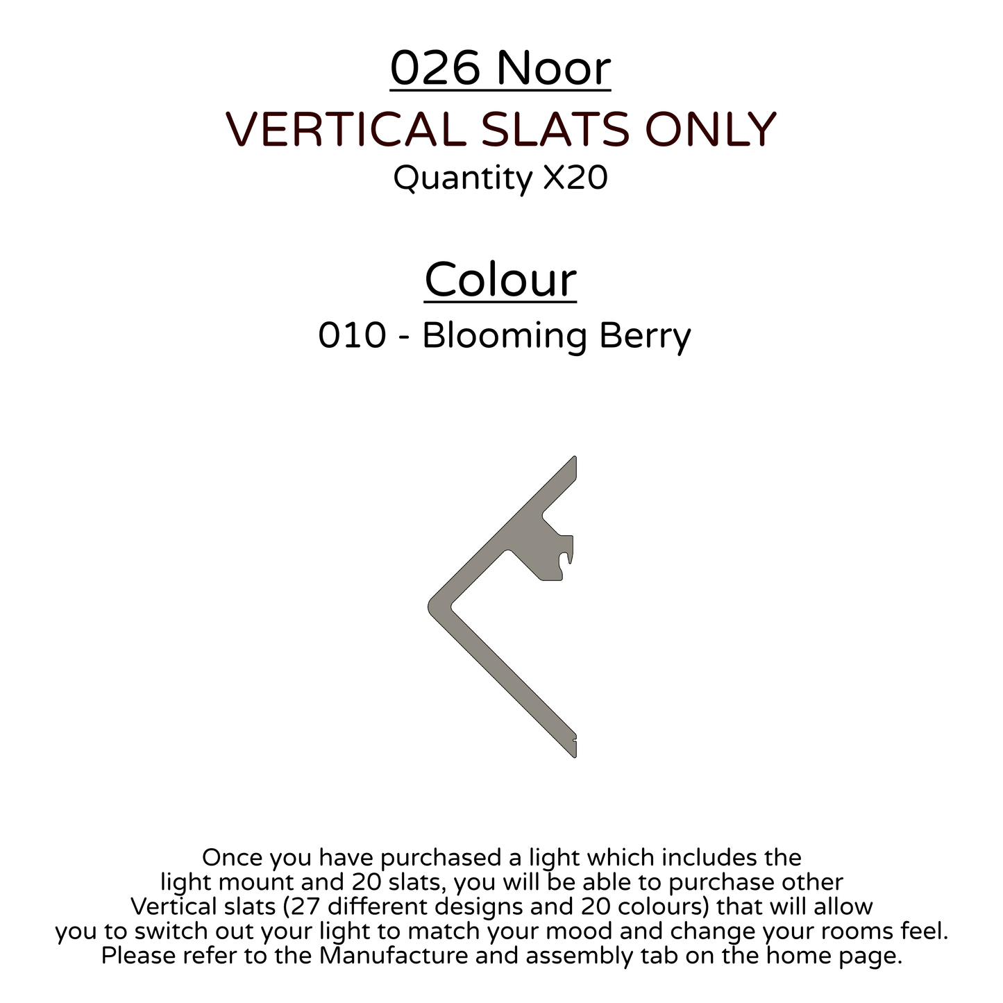 Ceiling Light - Vertical Slats - 026 Noor