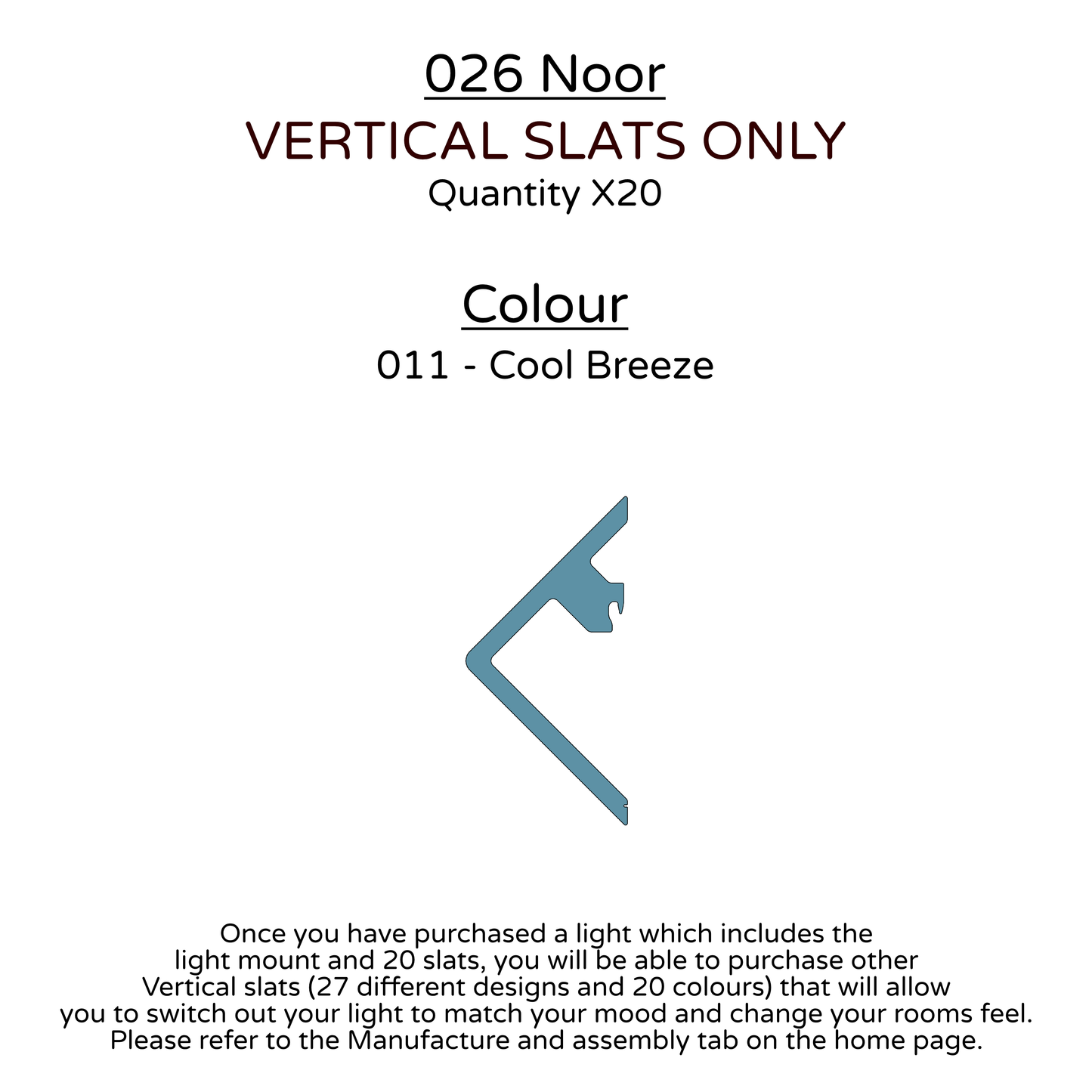 Ceiling Light - Vertical Slats - 026 Noor