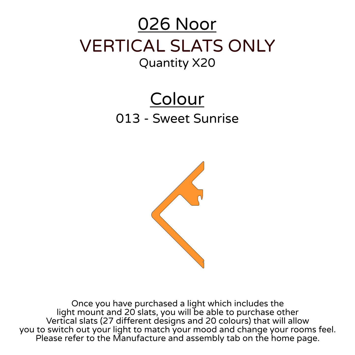 Ceiling Light - Vertical Slats - 026 Noor