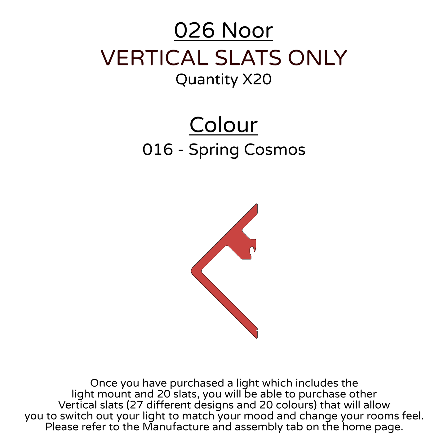 Ceiling Light - Vertical Slats - 026 Noor