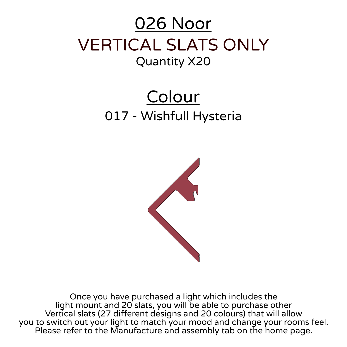 Ceiling Light - Vertical Slats - 026 Noor